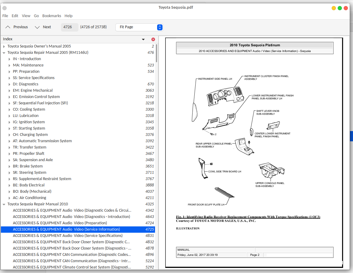 Toyota Sequoia Repair Service Manual 20002015 A++ Repair Manual Store